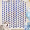 2-Pack Blue Dog Paw Foil Fringe Curtains 3.3x6.6ft Birthday Party Backdrop Decorations